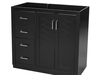 Retro Style Bathroom Vanity, 3 Drawers & Soft Closing Doors