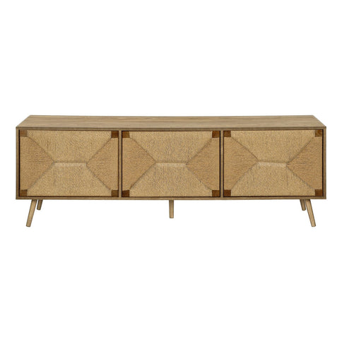 TV Stand, Storage Cabinet Console With Adjustable Shelf And Cable Management - Walnut
