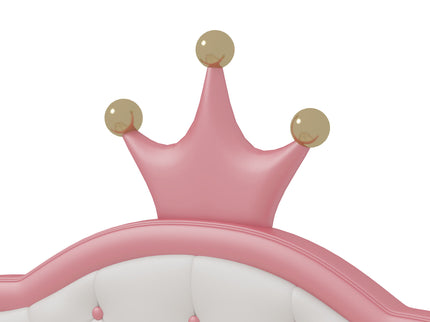 Lovely Crown Fantasy Princess Bed With Tufted Headboard