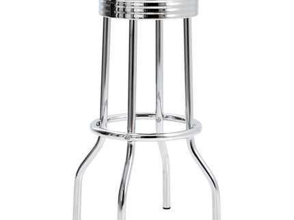 3 Piece Round 1950S Bistro Pub Bar Table Set - Black