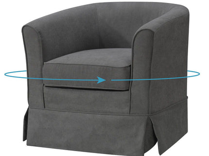 Tucker - Woven Fabric Swivel Barrel Chair