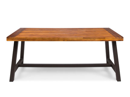Outdoor Sandblast Finish Acacia Wood Dining Table