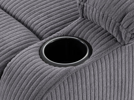 Adjustable Manual Recliner, Ergonomic Lounge Chair With Phone Holder And 2 Cup Holders