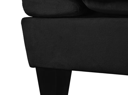 2 Seater Modular Loveseat With Curved Armrests