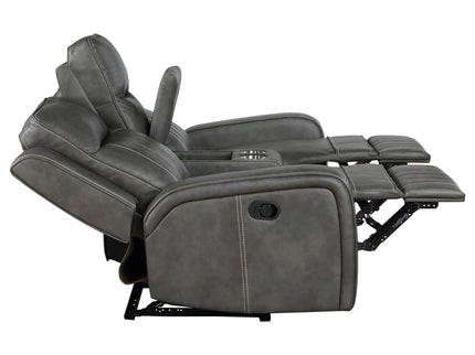 Forrest - 2 Piece Motion Reclining Sofa Set - Gray