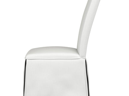 Isela - Upholstered Skirted Side Chair (Set of 2) - White