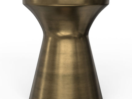 Raquel - Side Table - Antique Brass / White