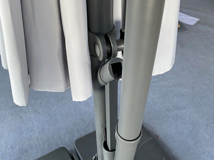 10 Ft Offset Cantilever Patio Umbrella With Crank And Tilt Adjustment For Pool, Deck, And Garden - Gray