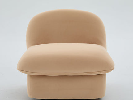 Pumpkin Shaped Swivel Accent Chair, 360 Degree Rotation For Living Room