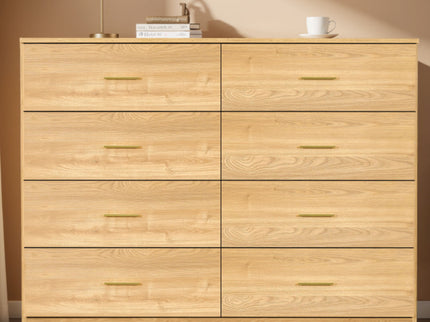 Modern Drawer Dresser For Bedroom, Ample Storage Wide Chest Of Drawers