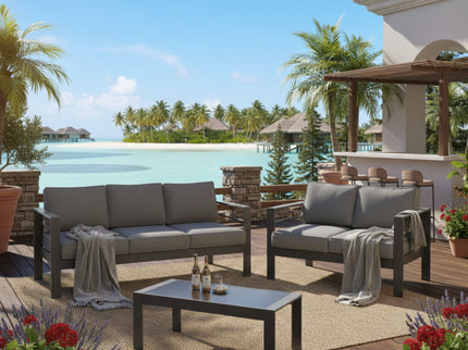 Outdoor Patio Set All-Weather With Thick Cushions