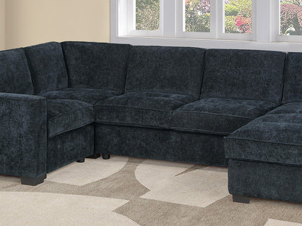 Sectional With RAF Chaise, Armless Loveseat & LAF 1 Arm Chair