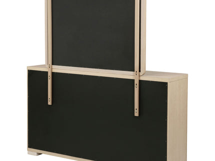 Mirador - 6 Drawer Dresser And Mirror Set - Light Oak