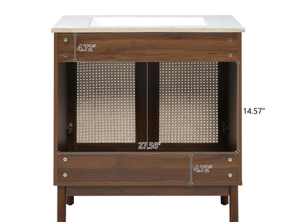 Bathroom Vanity Cabinet With Doors, Soft Close Design