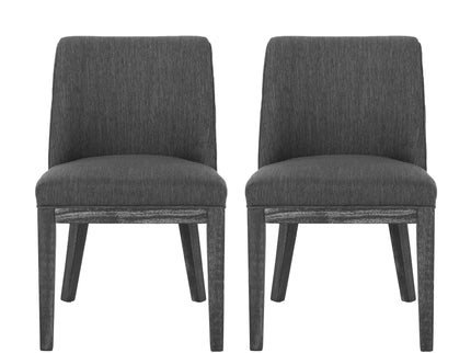 Modern Dining Chair With Durable Fabric Upholstery And Sturdy Wooden Frame (Set of 2)
