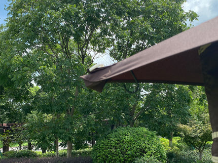 Patio Gazebo Tent With Ventilated Double Roof And Mosquito Net For Backyard Or Garden