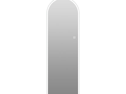 65" X 21" Arched LED Full Length Mirror, Wall Mounted Lighted Full Body Mirror With Frosted Edge Lighting, 3 Color Temperatures & Stepless Dimming - Silver