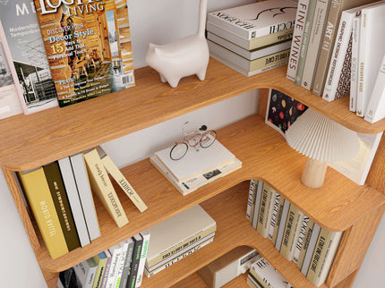 L-Shaped Design Corner Bookshelf
