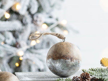 Christmas Ball Ornaments, Wood Decorative Hanging Ball Christmas Tree Ornaments For Holiday Party Decorations