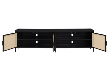 Kenneth - 4 Door TV Stand - Black
