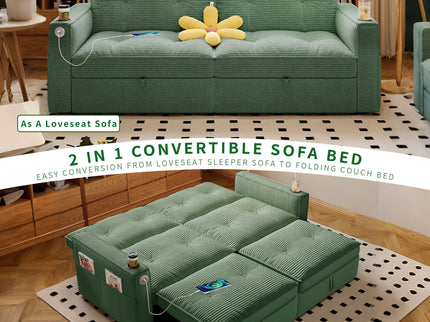 2 In 1 Convertible Sofa Bed For Living Rooms