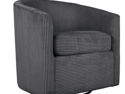Swivel Accent Chair With U Backrest, Plush Cushion Living Room Furniture