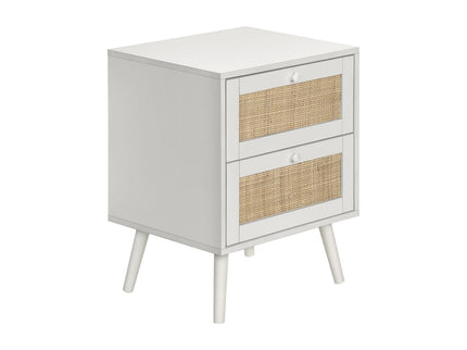 Accent Table & Storage Drawers - White