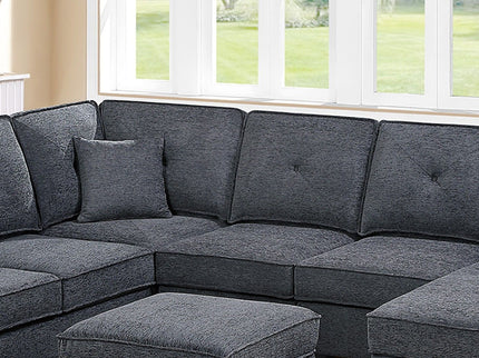 5 Piece Sectional Set With USB Port And Ottoman