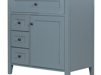 Modern Bathroom Vanity With Sink, 3 Drawers And Adjustable Shelf