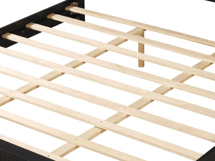 Fluted Platform Bed Frame, No Box Spring Needed
