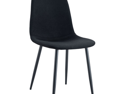 Modern Medieval Style Cushioned Side Chairs Set With Metal Legs For Kitchens