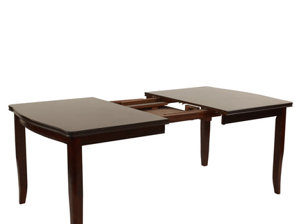 Dining Table With Built In Butterfly Leaf, Rectangle Shape, Extendable - Espresso