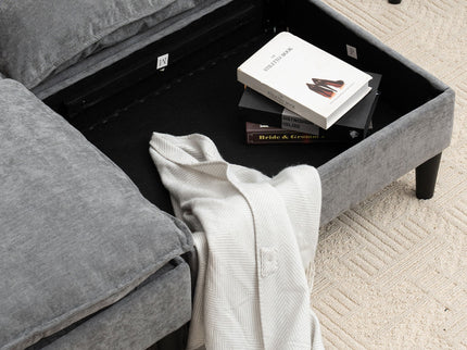 Convertible Combination Sofa With Footstools With Storage