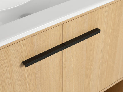 Modern Bathroom Vanity With Ceramic Sink, Freestanding Cabinet, Soft Closing Doors