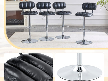 Adjustable Height Bar Stools With Footrest For Kitchen Island (Set of 2)