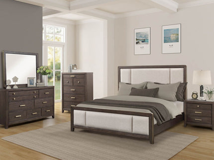 Upholstered Headboard & Footboard With Traditional Styling Bed