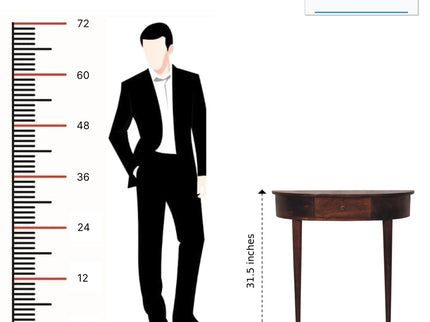 Backless Mounted Console - Brown