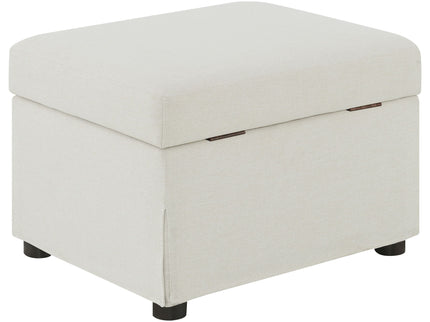 Merced - Upholstered Hydraulic Lift Top Storage Ottoman - Beige