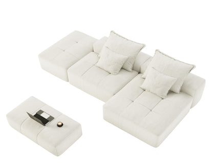 Modern Oversized Diy Combination Modular Sectional Sofa With Pillows