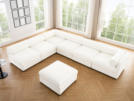 Modern Modular Sectional Sofa With Storag, Contemporary Cylindrical Design