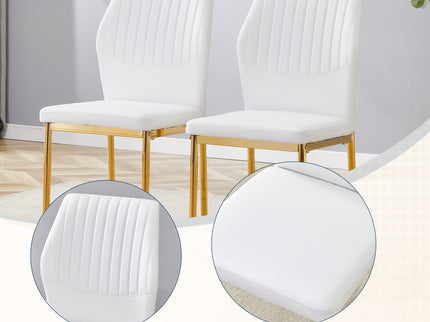 Luxury Simple Chair With Metal Leg