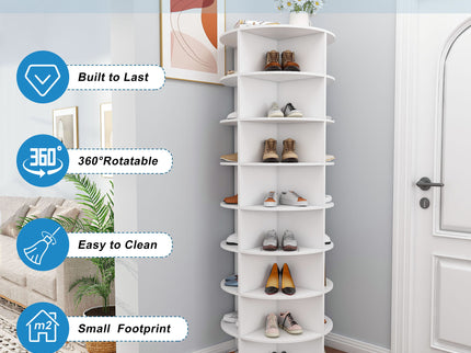 Rotating Shoe Rack Tower