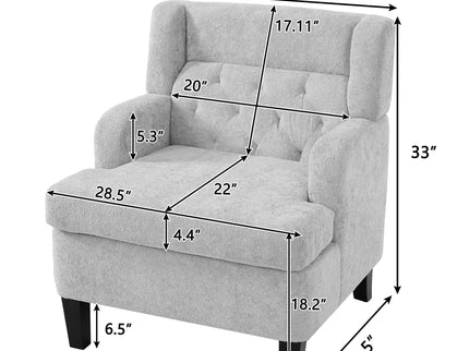 Modern Tufted Upholstered Accent Chair For Living Room