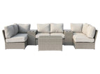 Gray / 2 Pc. U-Shaped Sectional, Table