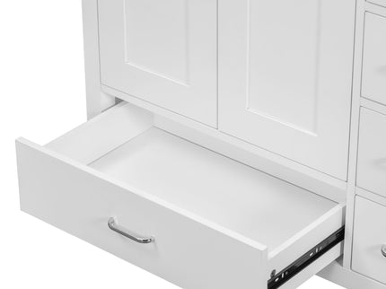 Bathroom Vanity With Sink Combo, 2 Soft Close Doors And 5 Drawers