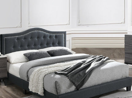 European Style Bed, Button Tufted Headboard