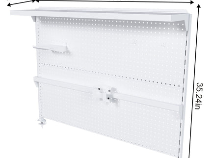 Clamp On Desk Pegboard With Single Monitor Stand