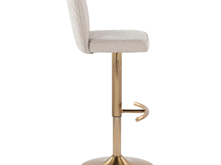 Henry - Contemporary Adjustable Barstool With Swivel With Rounded T Footrest (Set of 2)