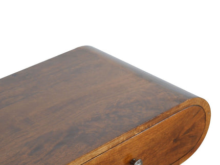 Solid Wood Curved Edge Console Table