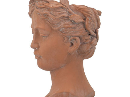 D7X11" Visage Head Bust Planter - Brown